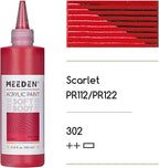 MEEDEN Soft Body Acrylic Paint: Scarlet Red Matte Finish - 250ml/8.45oz Bulk - Image 2