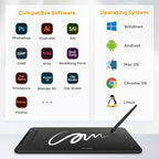 XPPen Updated Deco 01 V3 Drawing Tablet-16384 Levels of Pressure Battery-Free - Image 8