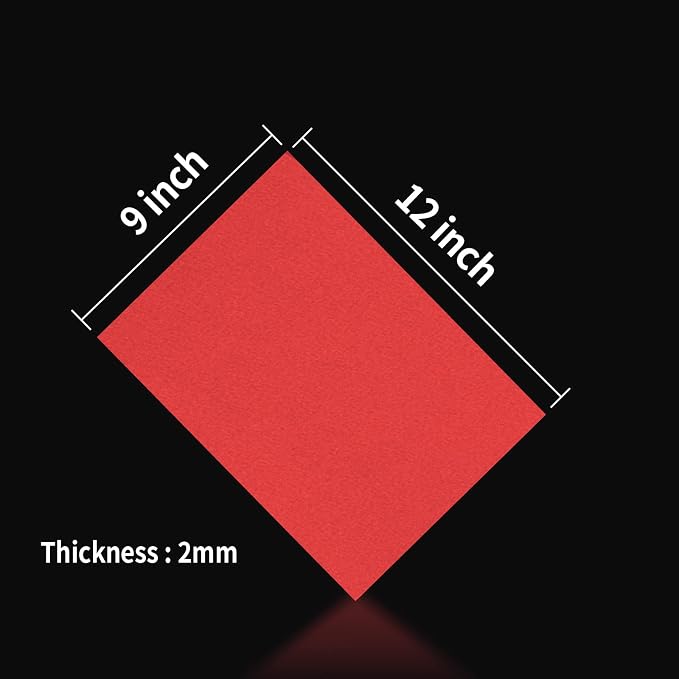 9 x 12 Inch Red Foam Sheets Crafts, 2mm Thick. 25 Pack Premium Red Foam Papers - Image 2