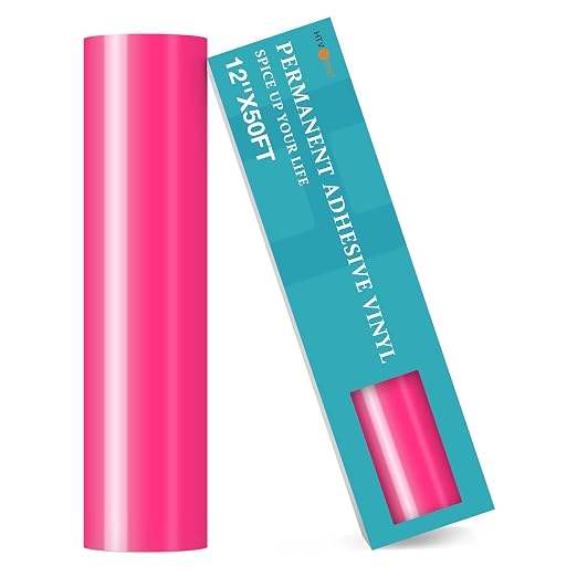HTVRONT Neon Pink Permanent Vinyl Roll by HTVRONT