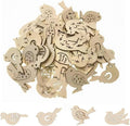 50Pcs Holiday Crafting Supplies and DIY Handmade Ornaments, Natural Unfinished by Unknown