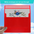 70 Packs of Invitation Envelopes, A2 Envelopes Red Postcard - Image 4