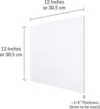 SimbaLux Acrylic Sheet Clear Cast Plexiglass 12” x 12” 1/4” Thick | Square Panel - Image 2