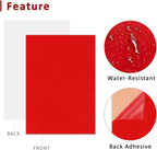 Caydo 12 Pieces Red Self Adhesive Felt Sheets, Adhesive Felt Sheet A4 Size | - Image 3