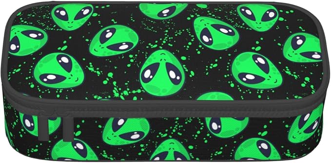 Funny Green Alien Pencil Case Organizer Big Capacity Pencil Pouch Stationery - Image 8