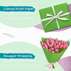 PerkHomy Medium Green Kraft Paper Roll 36" x 3 - Image 3