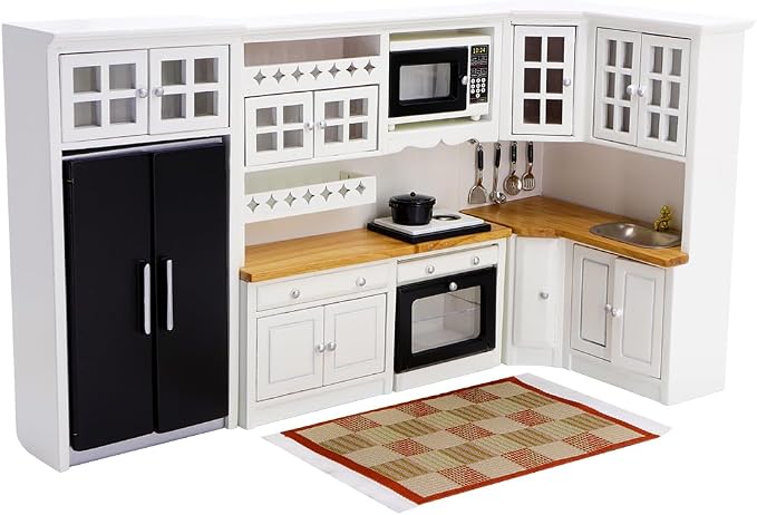 iLAND Dollhouse Furniture and Accessories Set Dollhouse Kitchen Modern Kit by ILANDTradingCoLtd