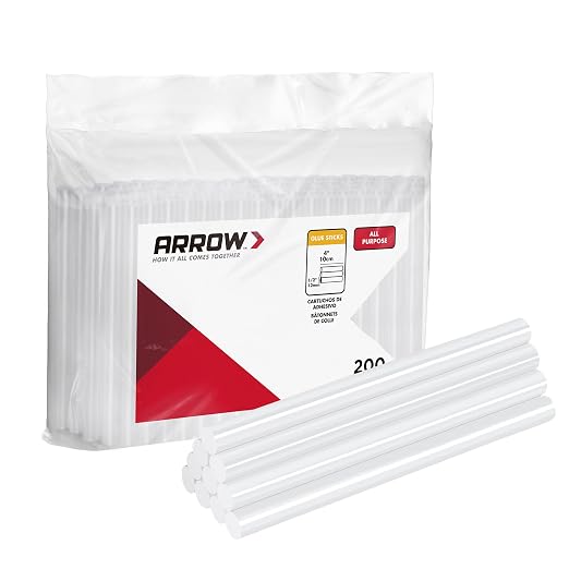 Arrow Mini Hot Glue Sticks, 200 Pack Clear Glue Gun Sticks, Craft General by ArrowToolGroup