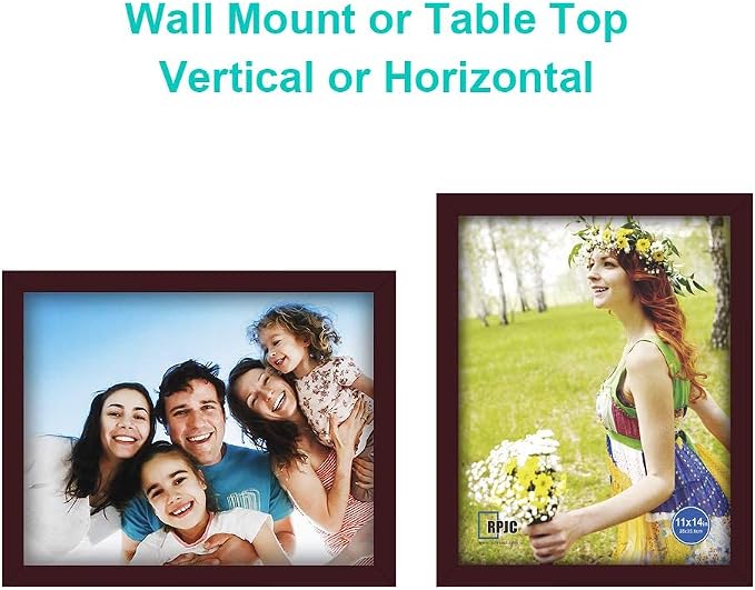 RPJC 11x14 inch Picture Frames Made of Solid Wood and High Definition Glass - Image 5