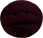 JeogYong Needle Felting Wool, 3.53oz Wool Roving Chunky Wool Yarn, Dark Maroon by JeogYong