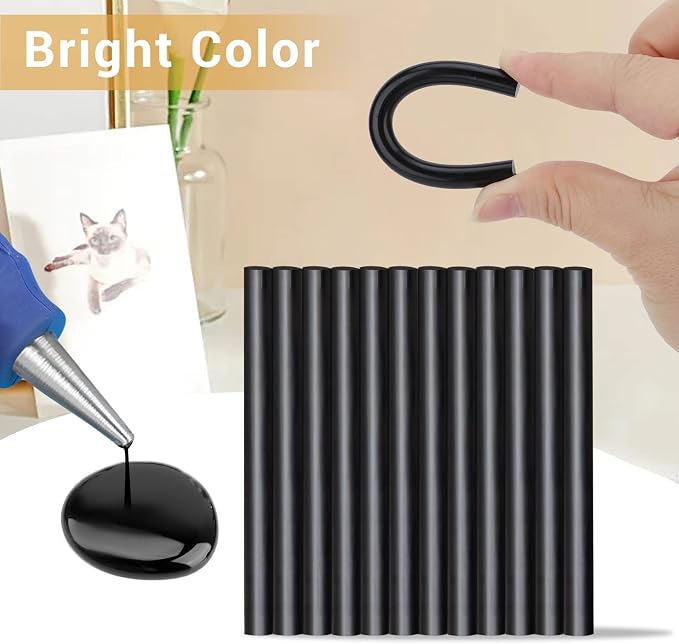 Manarty Black Hot Glue Stick, Adhesive EVA Glue Sticks - Image 3