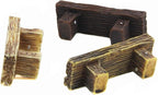 3Pcs Mini Resin Bench Miniature Fairy Garden Bench Dollhouse Accessories Statue - Image 3