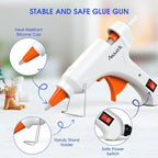 30W Mini Hot Glue Gun Kit with 30 Glue Sticks, Fast Preheating Hot Melt - Image 4