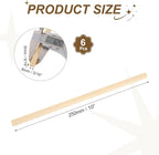 MECCANIXITY 6Pcs Basswood Sticks, 5/16" x 5/16" x 10" Square Wooden Dowel Rods - Image 2