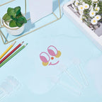 10Pcs Blank Plastic Hand Fans PVC Transparent Hand Fan Cute Handheld - Image 4