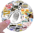 55 Pcs True Crime Forensic Stickers, Cool Detective Mystery Evidence Vinyl - Image 2