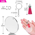 Acrylic Blank Keychains, Shynek Clear Keychain Blanks - Image 5