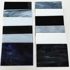 ILLUCKAI 12 Sheets Stained Glass Sheet Assorted Gray Black White Colors - Image 3