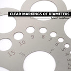 Round Leather Cutting Tool Corner Cutter Circle Drawing Template | Stainless - Image 4