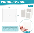 500 PCS 1.5" Square Paper Piecing Templates, Quilting Templates Accessories - Image 2