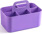 Multiuse Caddy Organizer with Handle, Portable Divided Plastic Tote Bin - Image 8