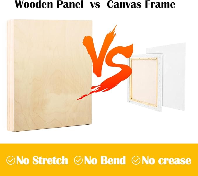 Falling in Art 2 Pack 9x12'' Unfinished Gallery Birch Wood Canvas Panels | 1 - Image 4