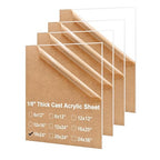 KINLINK 18x24 Plexiglass Sheets 1/8 inch Thick, 3mm Clear Cast Acrylic Sheet by KINLINK