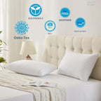 puredown® Goose Feather Down Pillows, Gusseted Bed Pillows - Image 4
