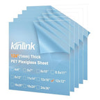 KINLINK 12x12 Plexiglass Sheets 1/24 inch Thick, 1mm Clear PET Plastic Sheet by KINLINK