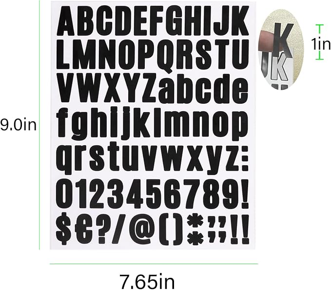 810 Piece 10 Sheet Letter Stickers - Image 3