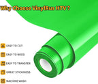 VinylRus Heat Transfer Vinyl-12” x 20ft Neon Green Iron on Vinyl Roll - Image 3