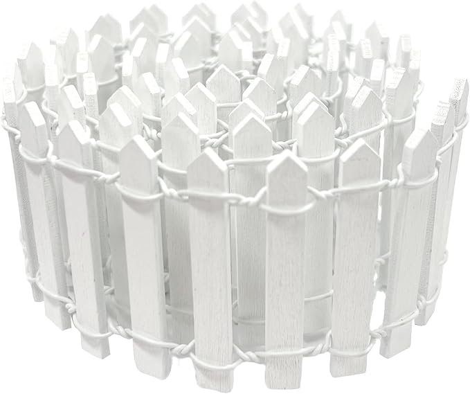 35 Inches Mini Fairy Garden Fence DIY Small Wood Decorative Picket Fence Micro by XFGSYXS