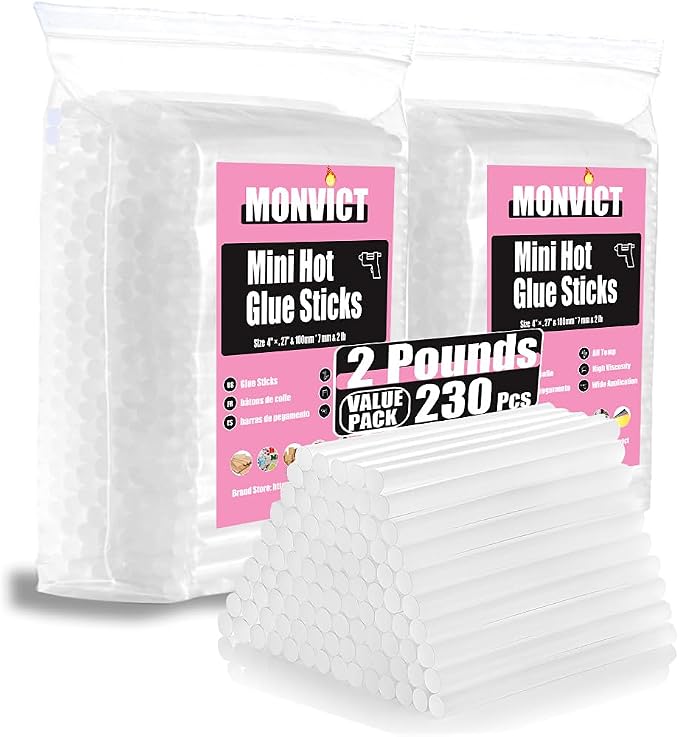 MONVICT Clear Mini Hot Glue Sticks by MONVICT