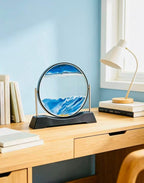 3D Moving Sand Art Glass Ornament, Stress Relief Desk Decor Gift - Image 2