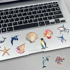 50PCS Clear Tropical Marine Life Ocean Stickers – Sea Animals, Polar Creatures - Image 4