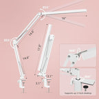 LED Desk Lamp, Manicure Table Lamp, Dimmable Eye-Caring Drafting Light - Image 2