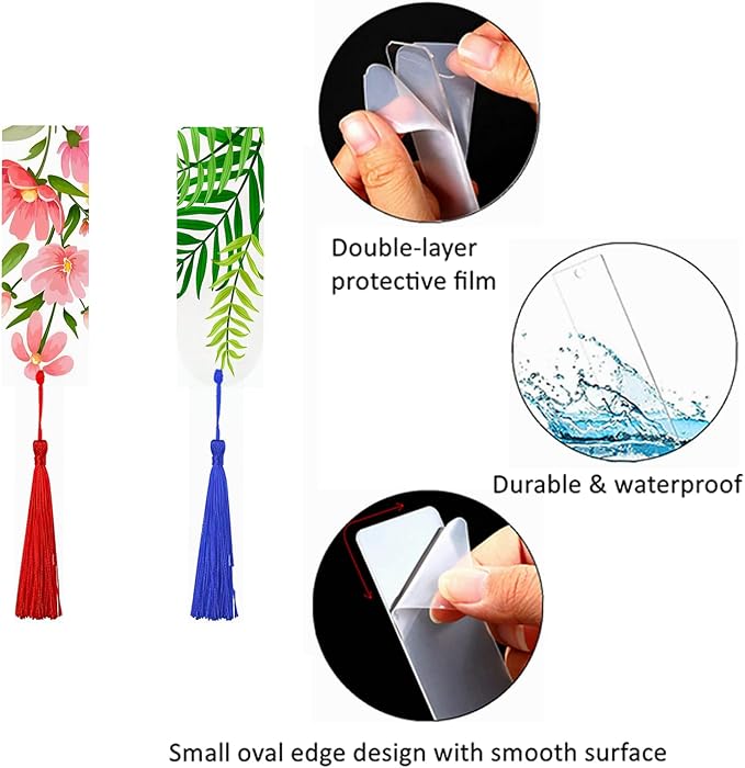 30Pcs Clear Acrylic Bookmark Blanks - Image 3
