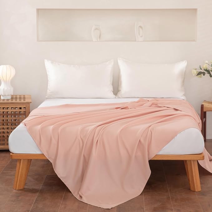 Full Flat Sheet Only， 80x96Inch Lotus Pink - Image 2