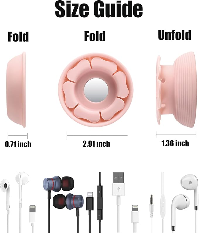 MAIRUI Wired Earbud Case Earphone Headphone Cord Organizer Earbuds Wrap Soft - Image 3