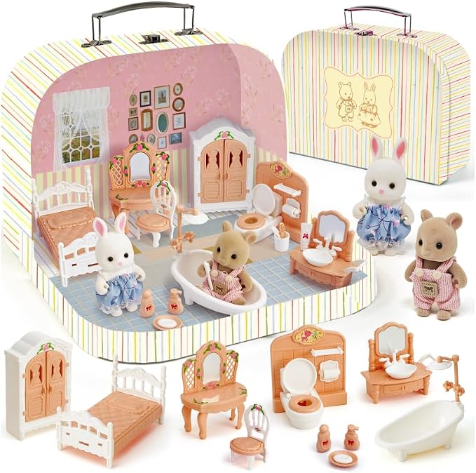 TUZT Suitcase Dollhouse Furniture Set by TUZT-US