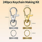 LEOBRO 240PCS Lobster Claw Clasps and Key Rings, Keychain Making kit, Keychains - Image 2