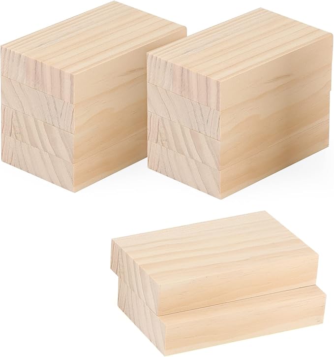 LEXININ 10 PCS Unfinished Wood Blocks, Whittling Blocks by LEXININ