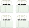 12 Pcs Sublimation Blank Keychains, PU Leather White Keychains Ornament Pendants by Goodhelperathome