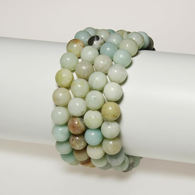 MJDCB Natural Stone Beads Multicolor Amazonite Round Loose Beads - Image 7