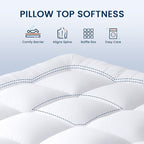 YUGYVOB Mattress Pad Extra Thick, and Breathable Full Size Mattress Topper - Image 2