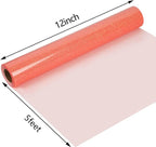 guangyintong Heat Transfer Vinyl Glow Glitter Orange Red HTV Rolls, Glitter HTV - Image 3