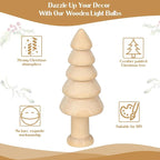 Hiboom 24 Pcs Mini Unfinished Wood Christmas Tree Wooden Blank Craft Supplies - Image 3