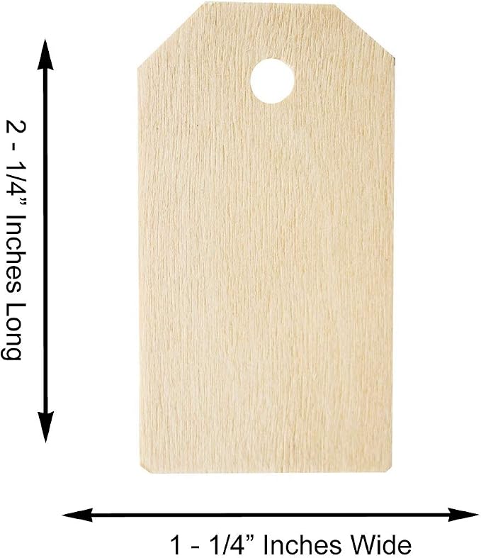 Super Z Outlet 50 Pack Unfinished Natural Wood Rectangle Blank Pieces Wooden - Image 7