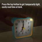 Lamisola Small Battery Operated Analog Alarm Clock, Travel Clock, Quieter - Image 3