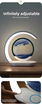 LED Table Lamp with Wireless Charging, Crescent Moon Design - Image 8